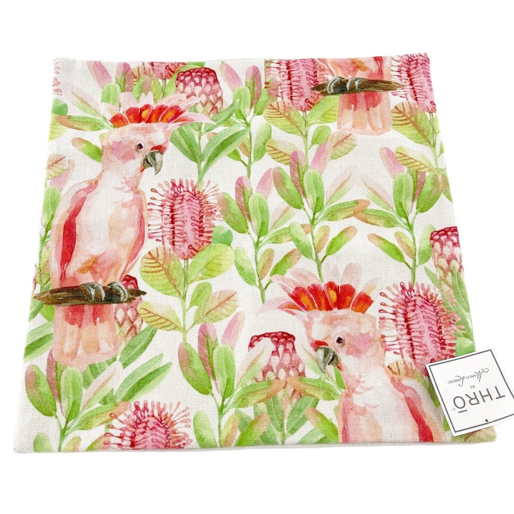 Thro By Marlo Lorenz 20x20‎ Tropical Bird Square Indoor Outdoor Pillow Case